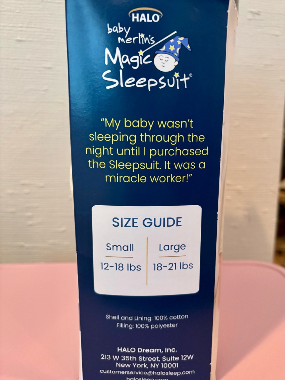 HALO Baby Merlin's Magic Sleepsuit Swaddle Transition - Yellow (Small; 3-6 mos) - Picture 4 of 6